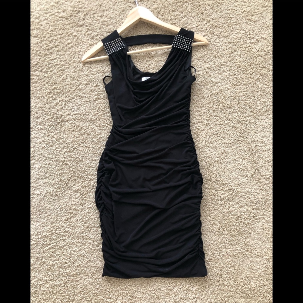 Black mini dress